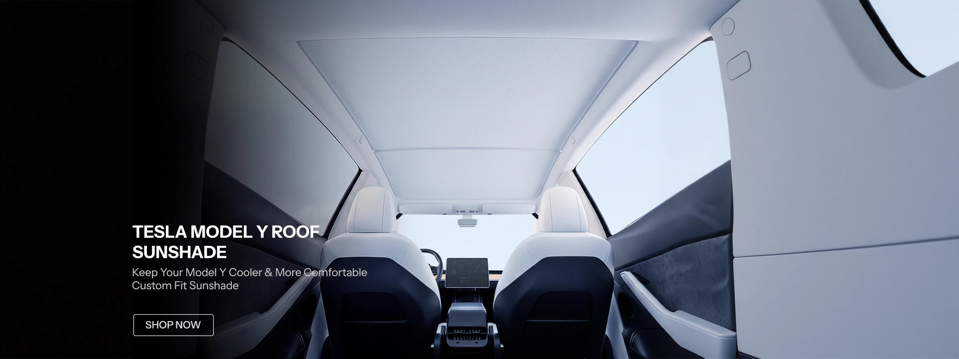 Tesla Model Y glass roof sunshade