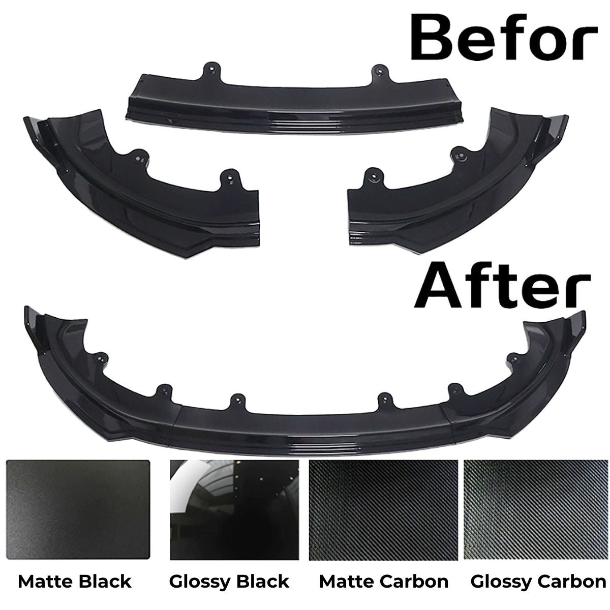 Four Surface Finishes - TESVX Front Lip Spoiler