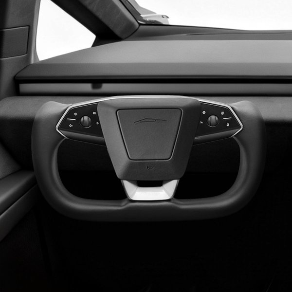 Yoke Steering Wheel in Black or White for Tesla Cybertruck