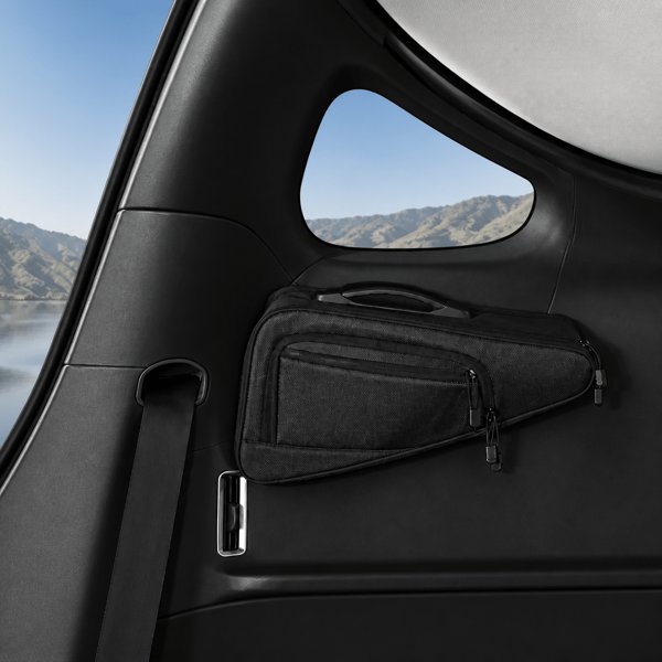 Trunk Side Window Storage Bag with Suction Cup Mount & LHD / RHD Options for Tesla Model YL 6-Seater