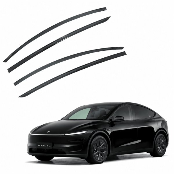 4-Piece Window Rain Guards Vent Visors for Tesla Model YL 6-Seater