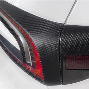 2-Piece Dry Carbon Fiber Tail Light Covers with Glossy, Matte & Forged Finishes for Tesla Model 3 Highland