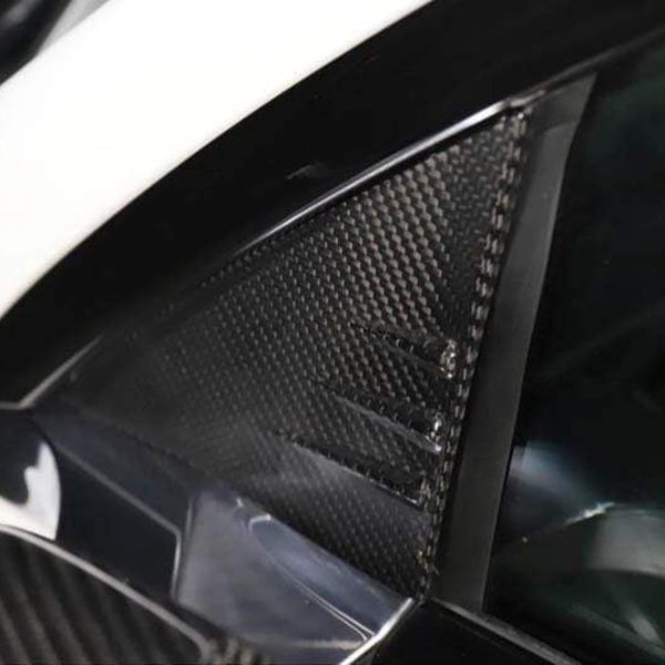 Carbon Fiber A-Pillar Trim Covers with Glossy, Matte & Forged Finishes for Tesla Model 3 / Model Y