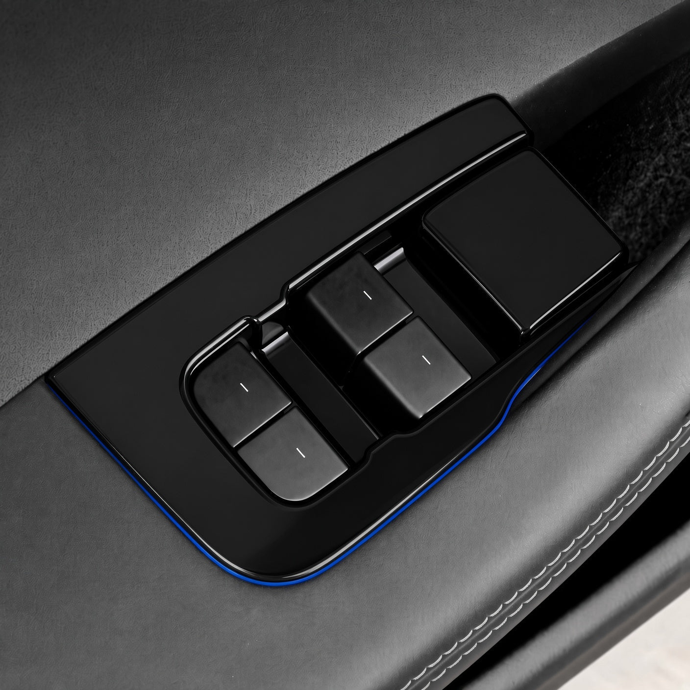 Gloss Black Finish - TESVX Door Lock Switch Cover Trim