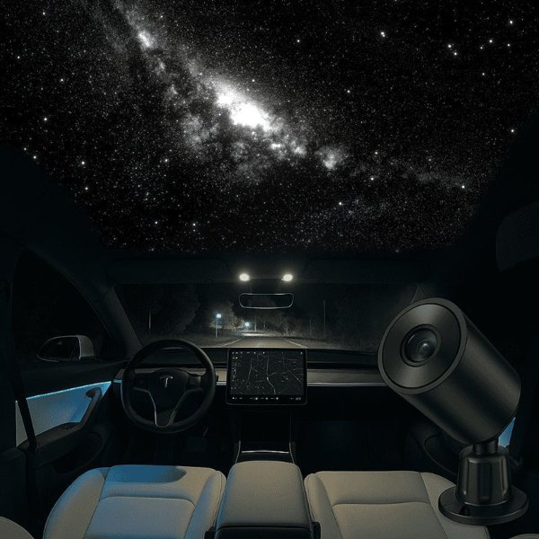 Starry Sky USB Roof Projector Light with Galaxy or Saturn Ring Effect for Tesla Model 3 / Y / S / X