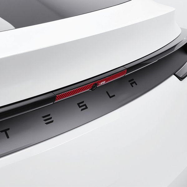 Polyurethane Rear Trunk Button Sticker with Carbon Fiber Texture & 3M Adhesive for Tesla Model Y Juniper