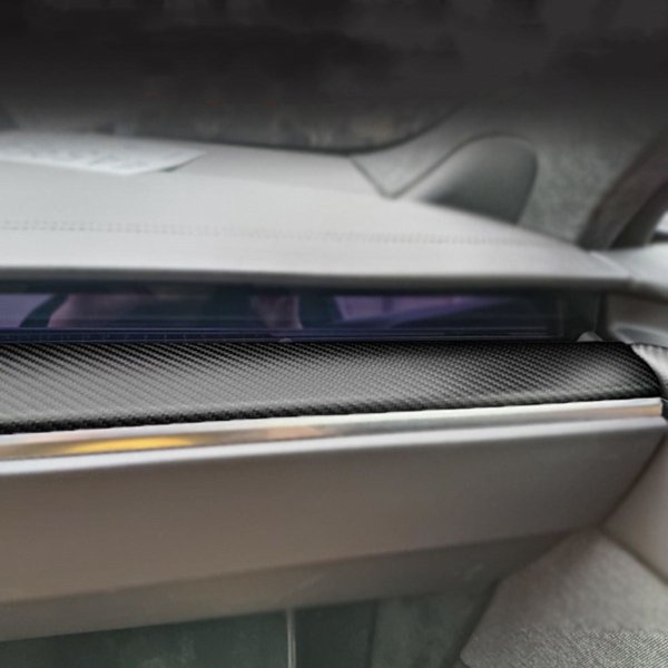 2-Piece Dry Carbon Fiber Dashboard Overlay with Glossy, Matte & Forged Finishes for Tesla Model S / Model X (2021+)
