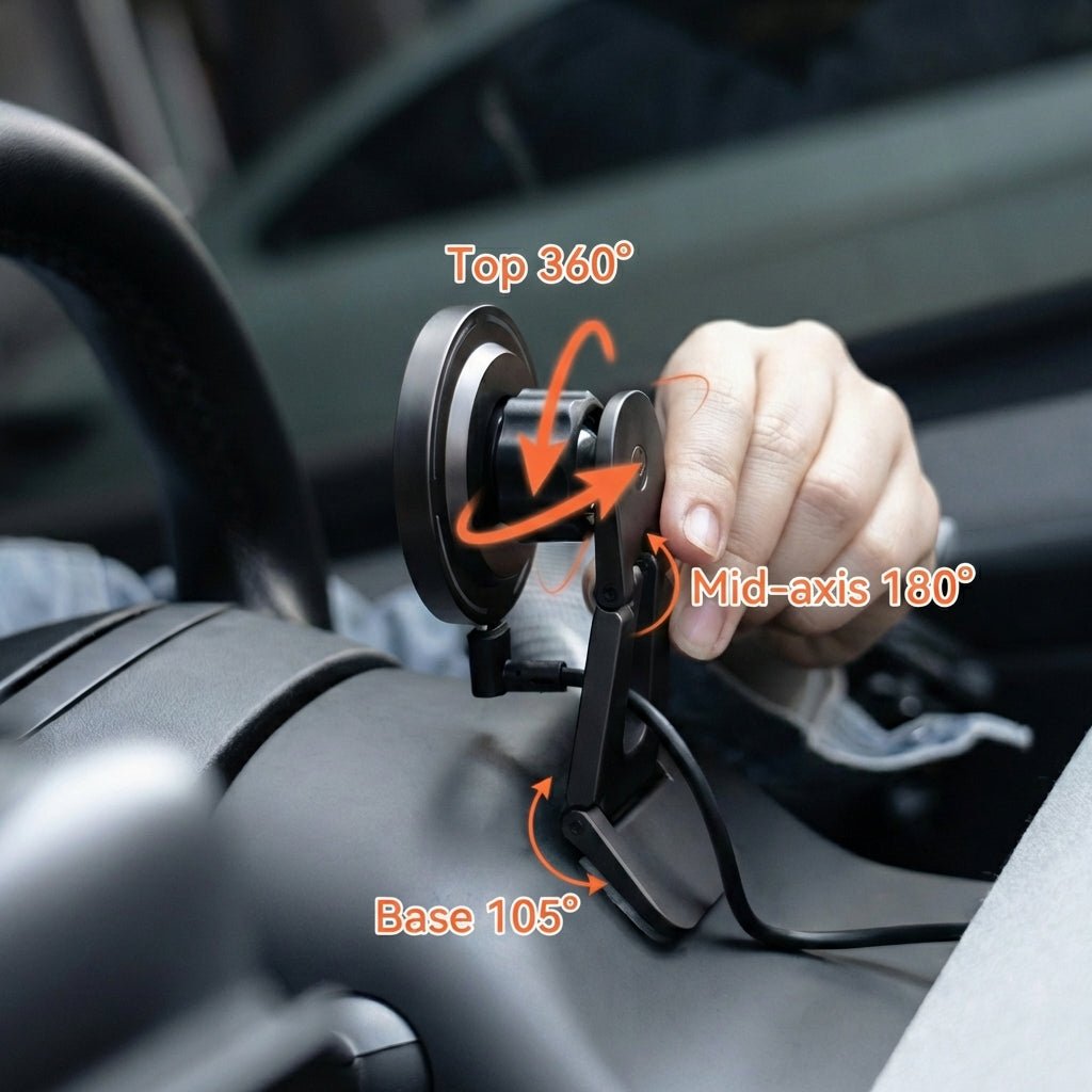 Three Adjustment Points - TESVX Wireless Charging Phone Mount