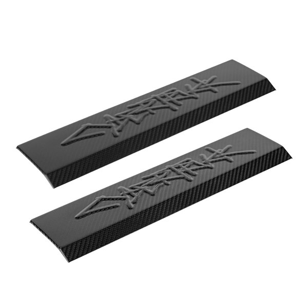 2-Piece Dry Carbon Fiber Front Door Sill Trim with Performance Look for Tesla Cybertruck
