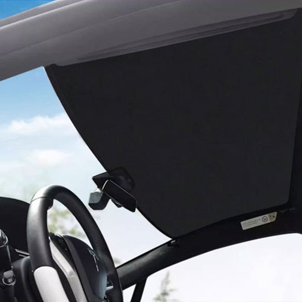 Mesh Front Skylight Roof Sunshade with Silver-Coated Cloth for Tesla Model X (2016–2024)