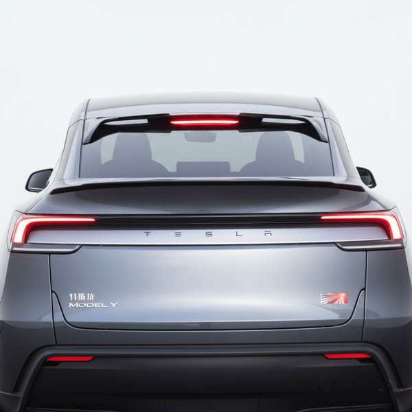 ABS Rear Roof Spoiler with Black or Carbon-Look Finish for Tesla Model Y Juniper