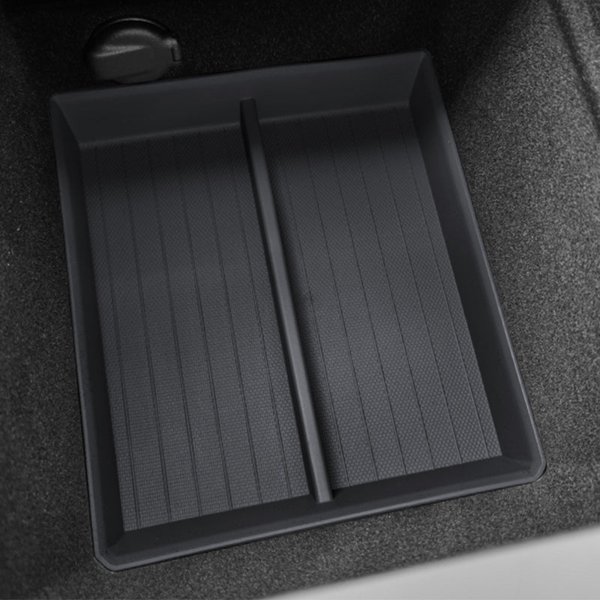 ABS Lower Center Console Storage Box with Adjustable Tray & Partition for Tesla Model 3 Highland / Model Y Juniper / YL