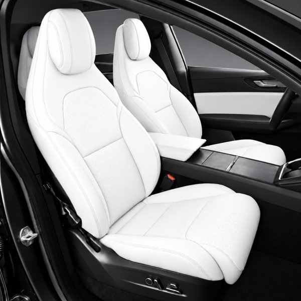 6-Seater Leather Seat Covers with Perforated Panels for Tesla Model YL