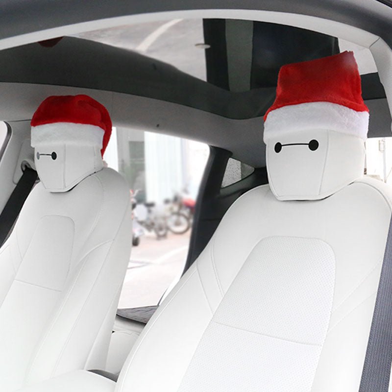 Festive Look - TESVX Christmas Hat Headrest Decoration