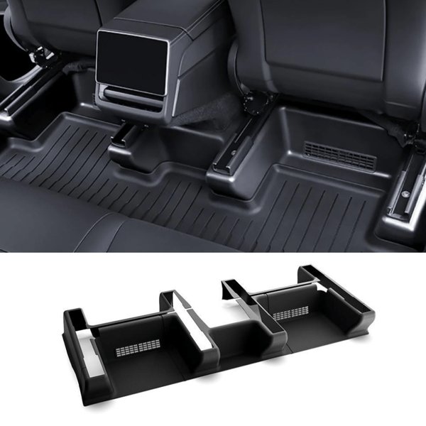 5-Piece TPE Seat Slide Rail Anti-Kick Guards with Velcro Grip for Tesla Model Y Juniper