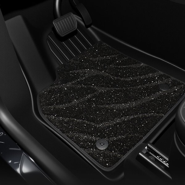 Double-Layer TPE & Carpet Floor Mats with Galaxy Carpet Options for Tesla Model Y Juniper (LHD)