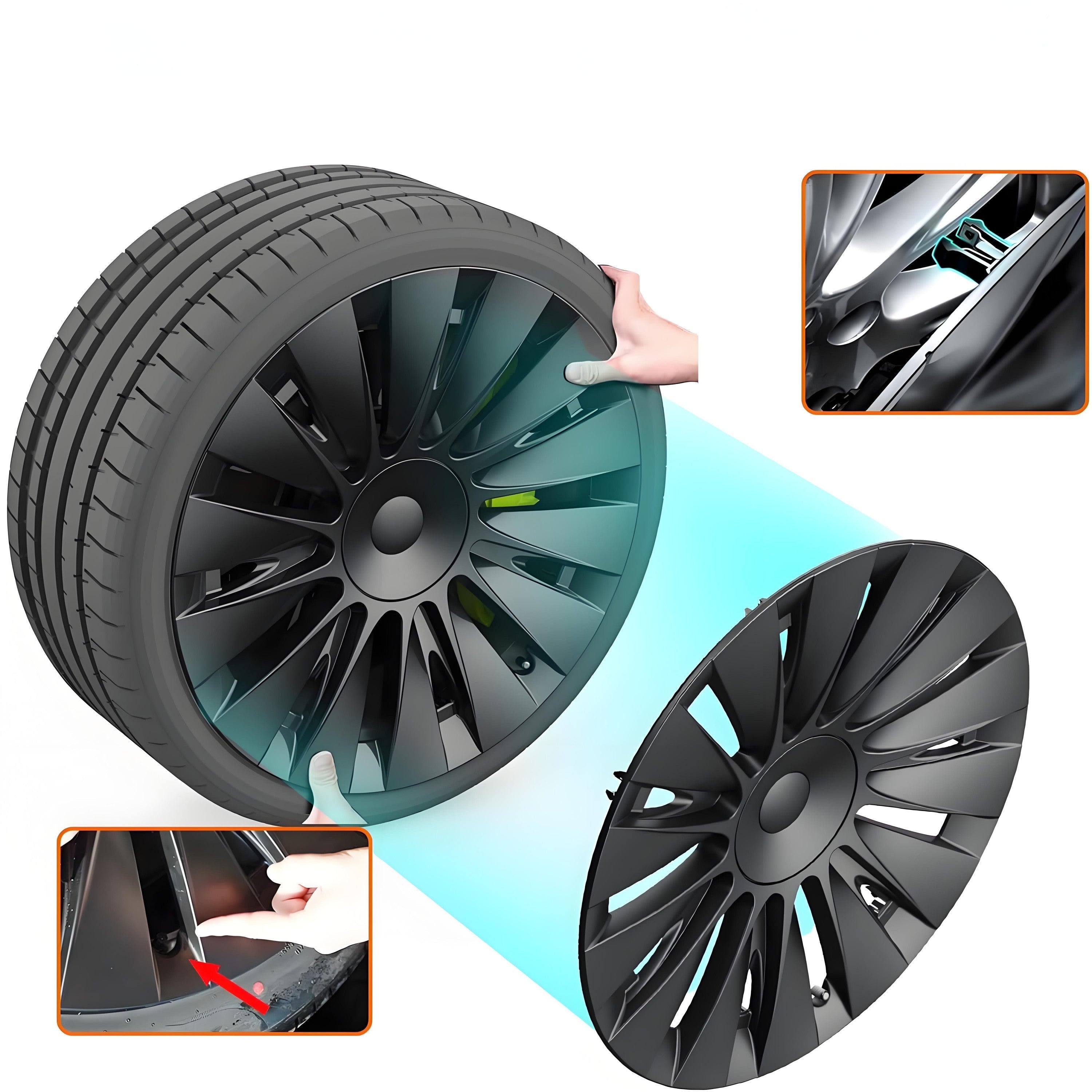 Snap-On Installation - TESVX Performance Hubcaps