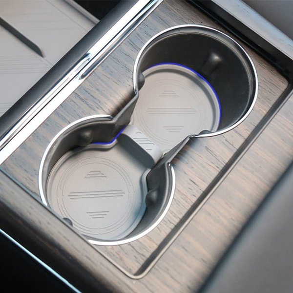 ABS Center Console Cup Holder Coasters for Tesla Model 3 Highland / Model Y Juniper / Model S / Model X