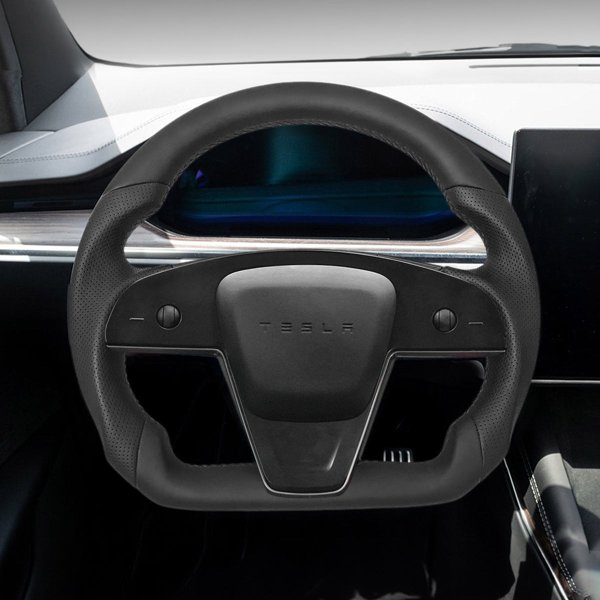 Touch Horn Round Steering Wheel Replacement for Tesla Model S / Model X (2021–2023)