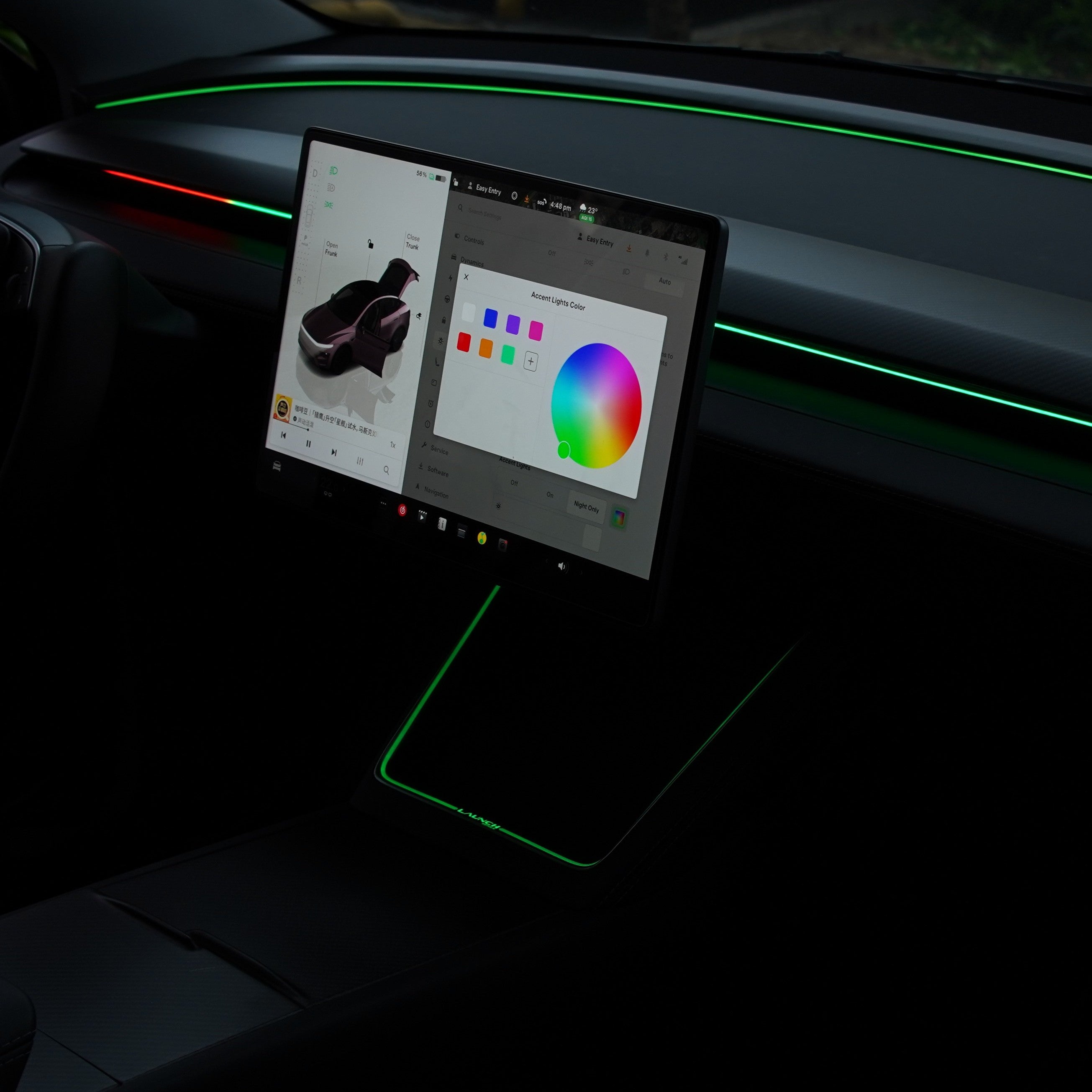 Vehicle Color Controls - TESVX Dashboard RGB Light Strip