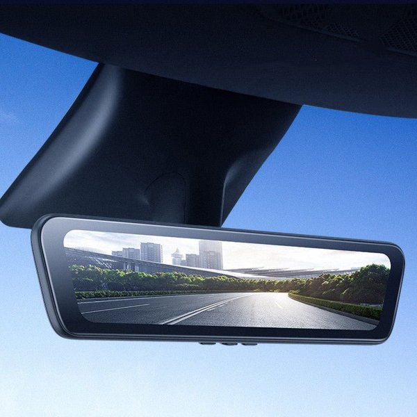 8.9-Inch Streaming Rear View Mirror Camera with Rear or Front + Rear Recording for Tesla Model 3 / Model Y