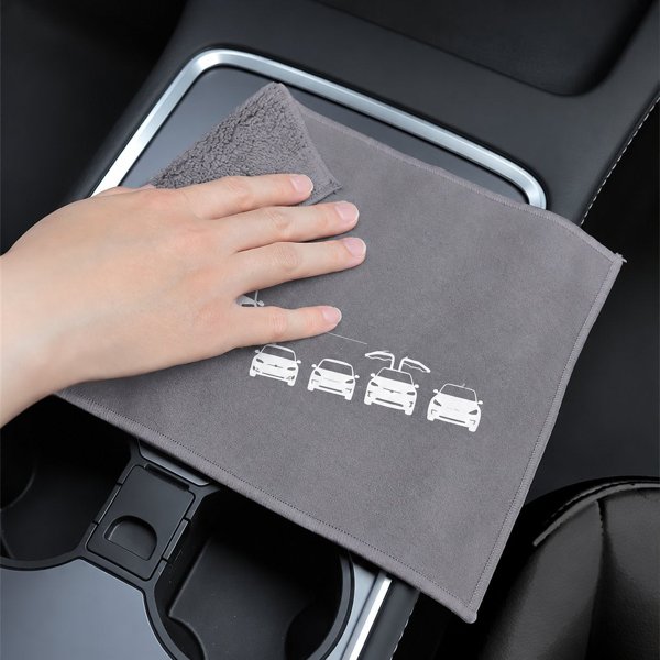 30 × 30 cm Dual-Sided Suede & Coral Velvet Cleaning Towel for Cars & Home