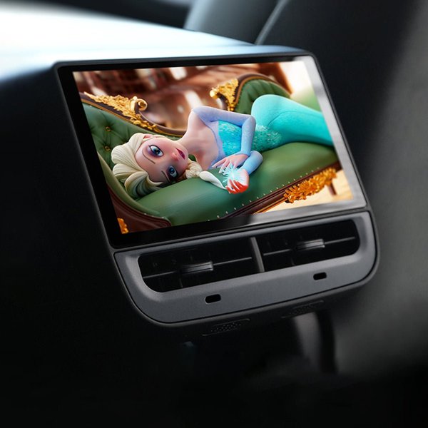 7-Inch Rear Entertainment System with 4G/Wi-Fi Options & Dual Speakers for Tesla Model 3 / Model Y