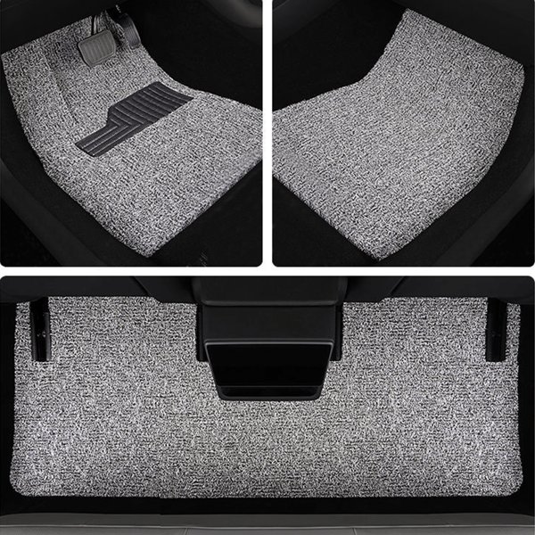 Coil Floor Mats with Silicone Stud Backing for Tesla Model 3 / Model Y (LHD)