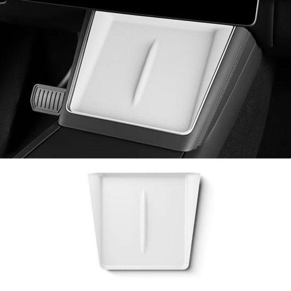 Silicone Wireless Charging Pad Cover in White or Grey for Tesla Model 3 Highland / Model Y Juniper