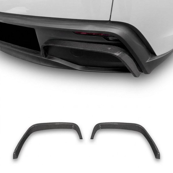 Carbon Fiber Rear Diffuser Bumper Trim with Glossy, Matte & Forged Finishes for Tesla Model Y Juniper