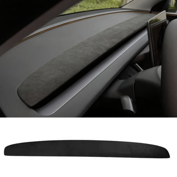 Alcantara Replacement Dashboard Panel with Matte Non-Reflective Finish for Tesla Model 3 Highland / Model Y Juniper