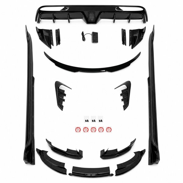 5-Piece ABS Aero Body Kit with Glossy, Matte or Carbon-Pattern Finish for Tesla Model 3 Highland