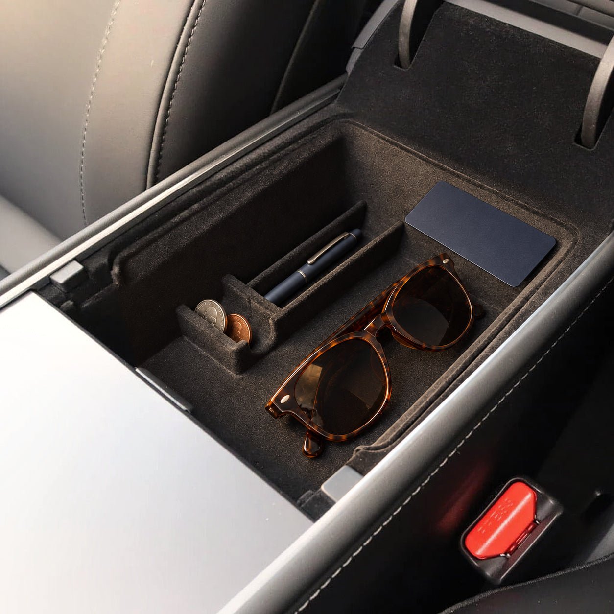 Inside the Armrest Compartment - TESVX Center Console Tray