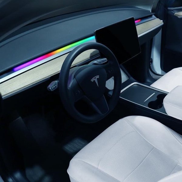 Streamer LED Ambient Light Kit with App Control & 5 Position Options for Tesla Model 3 / Model Y
