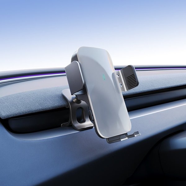 Flexible Phone Holder with Solar Clip or Magnetic Mount for Tesla Model 3 Highland / Model Y Juniper / YL