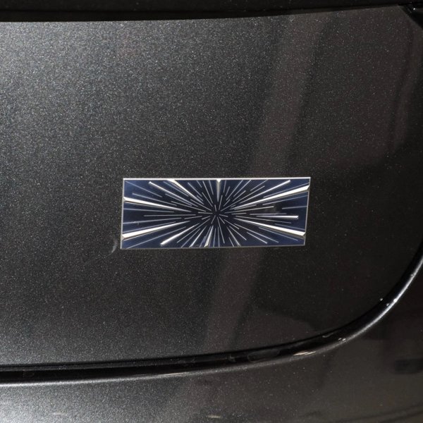 Metal Launch Edition-Style Tail Badge with Peel-and-Stick Adhesive for Tesla Model Y Juniper