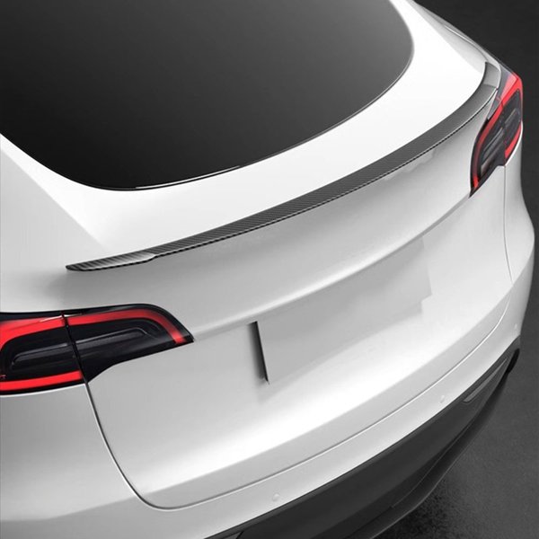 Performance-Style ABS Rear Spoiler with Carbon Pattern & Black Finishes for Tesla Model 3 / Model Y