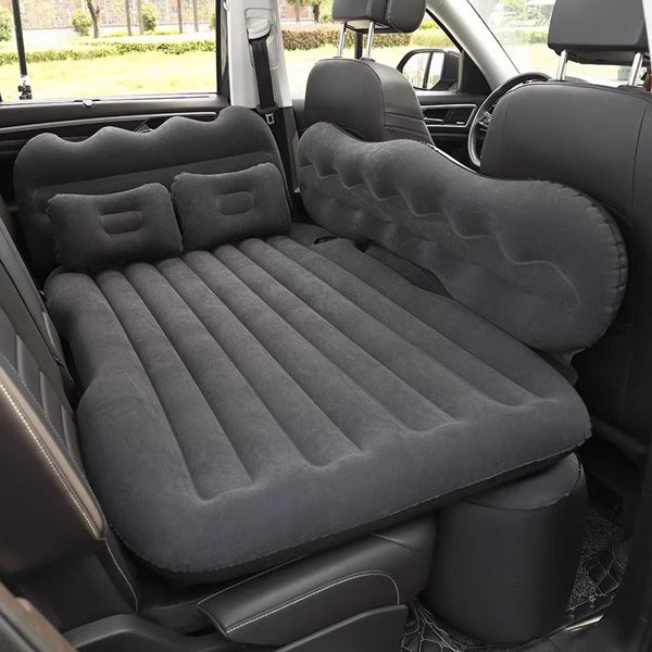 PVC Rear Seat Air Mattress with Split Design & Head Guard for Tesla Model 3 / Model Y