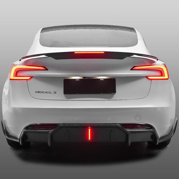 ABS Land Ghost Rear LED Spoiler with Integrated Brake Light for Tesla Model 3 / Model 3 Highland / Model Y