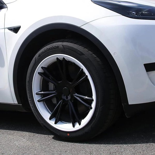 19-Inch ABS Gemini Wheel Covers with Buckle Install & 3 Color Options for Tesla Model Y (2020–2025)