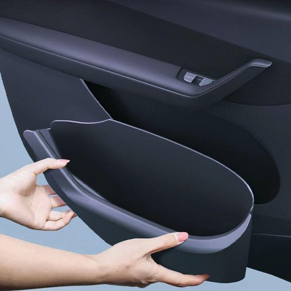 4-Piece TPE Door Pocket Liners with Raised Edges for Tesla Model 3 Highland / Model Y Juniper