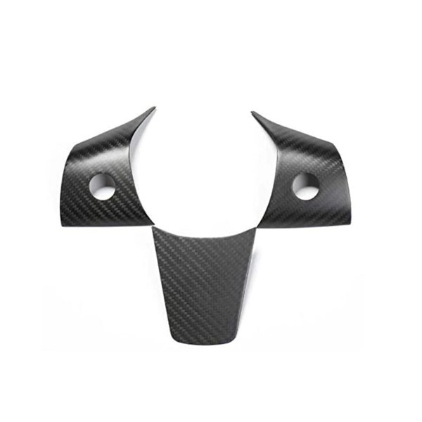 Carbon Fiber Steering Wheel Middle Spoke Trim Covers with Matte, Glossy & Forged Finishes for Tesla Model 3 / Model Y