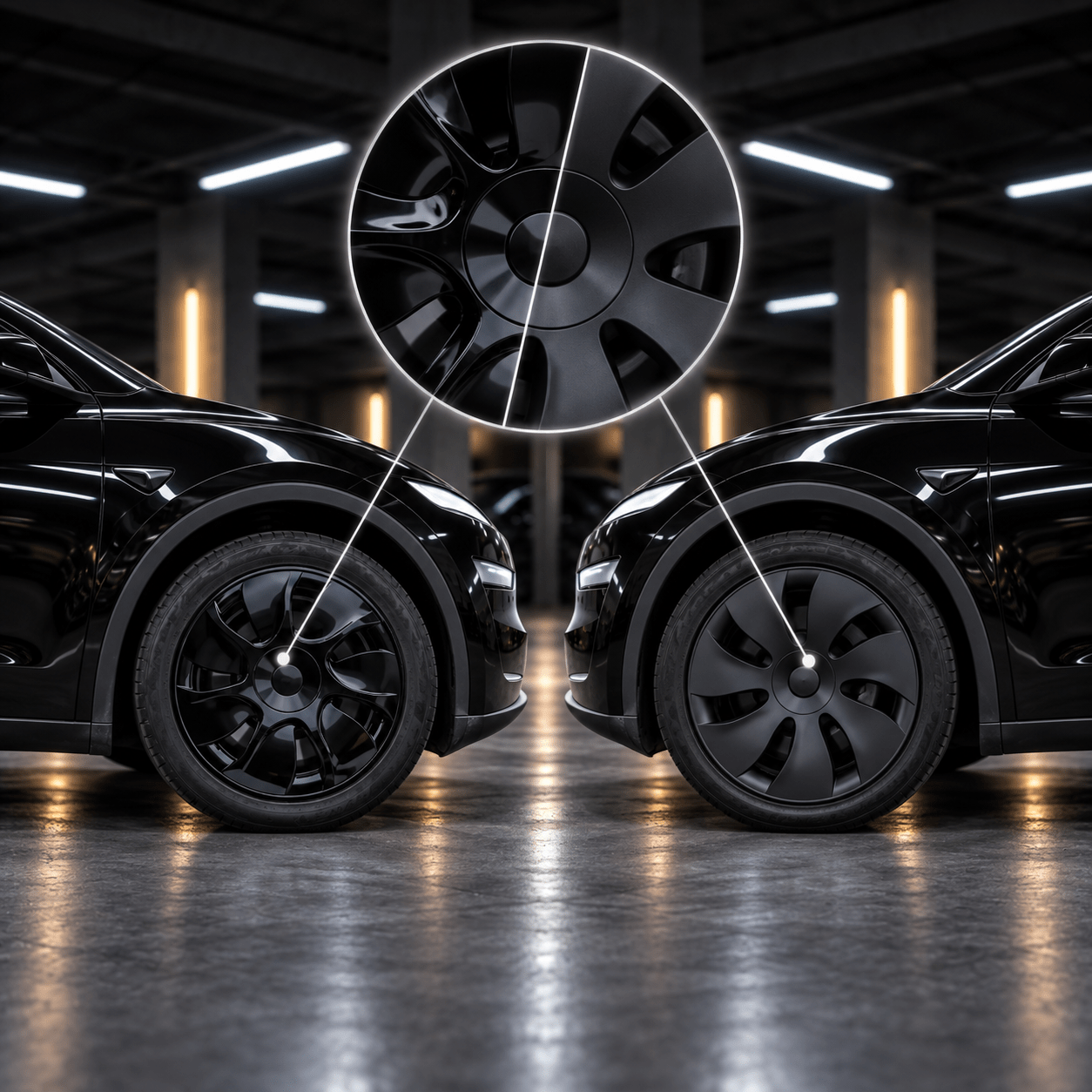 Two Black Finishes - TESVX Wheel Covers