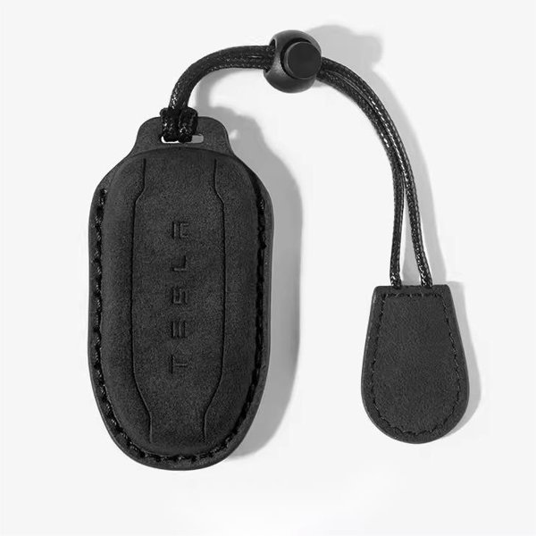 Alcantara Key Fob Case with Integrated Key Belt for Tesla Model 3 / Y / S / X