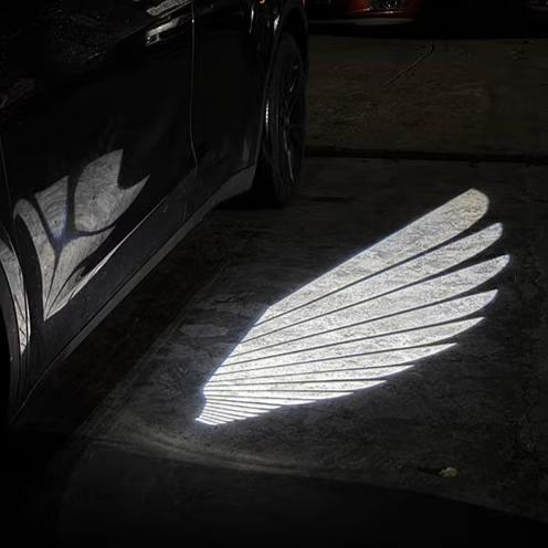 Wing-Shaped Ground Pattern - TESVX Mirror Welcome Light