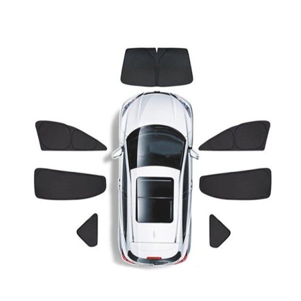 7-Piece Window Sunshade Set with Windshield & Triangle Window Shades for Tesla Model 3