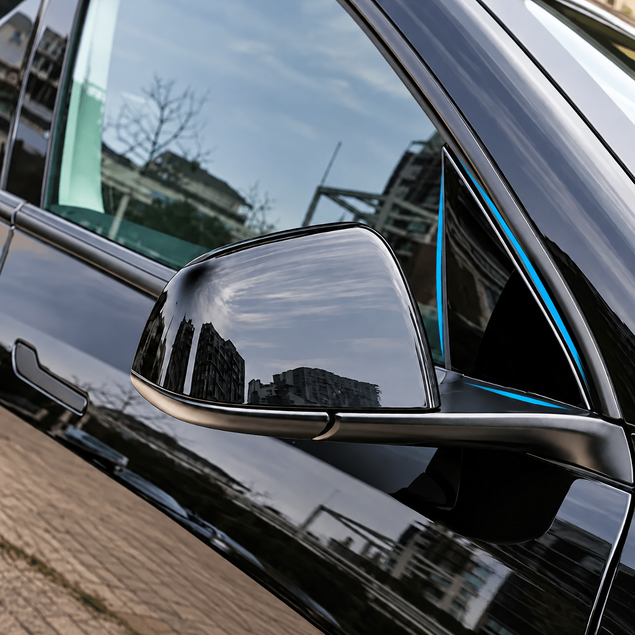Triangular Mirror-Corner Profile - TESVX A-Pillar Mirror Trim
