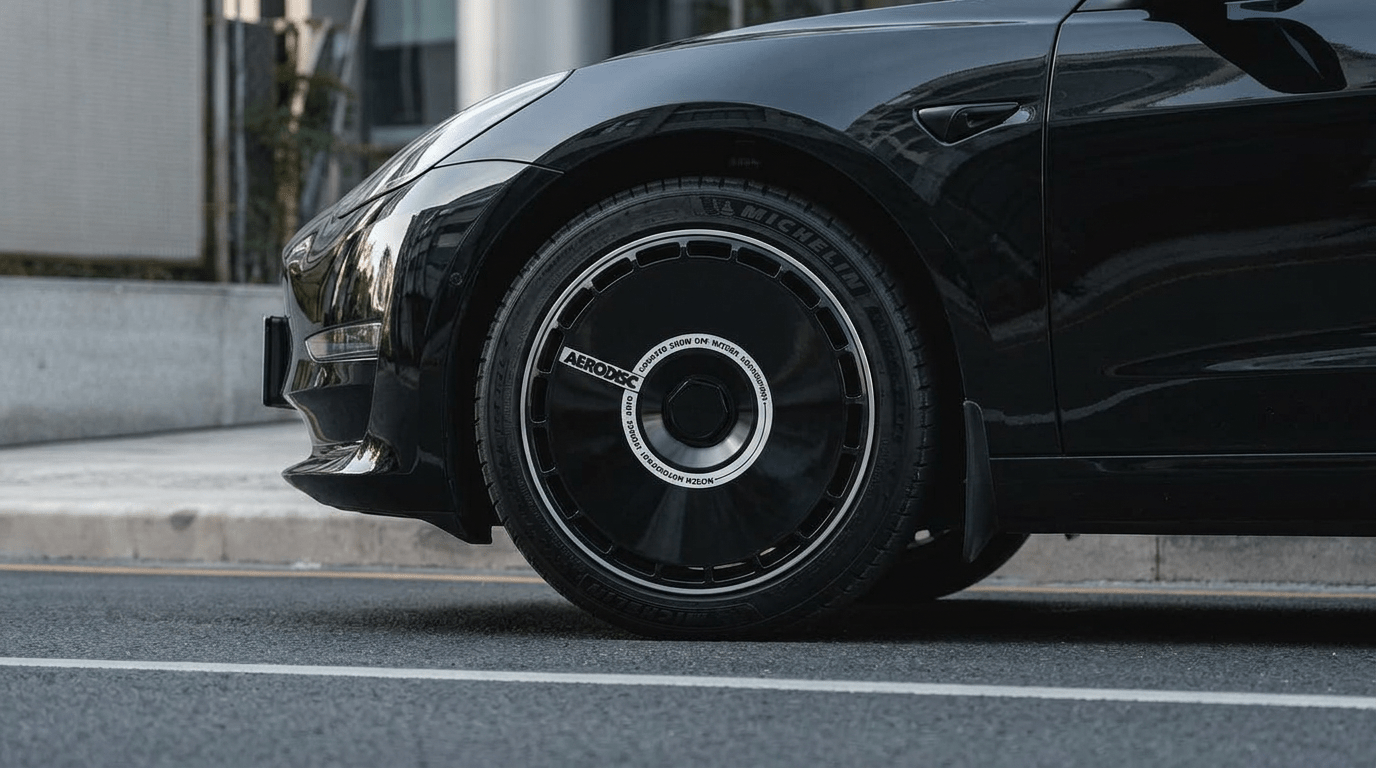 Black Classic AERODISC - TESVX Aero Disc Wheel Cover Set