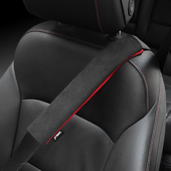 Alcantara Seat Belt Covers with 1-Piece & 2-Piece Options for Tesla Model 3 / Y / S / X