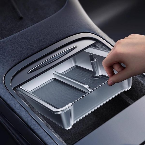 2-Piece Console & Armrest Storage Kit with Layered Compartments for Tesla Model 3 Highland / Model Y Juniper